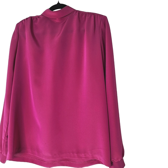 Sportscraft top fuschia pink long sleeve blouse size 10 - Picture 12 of 12